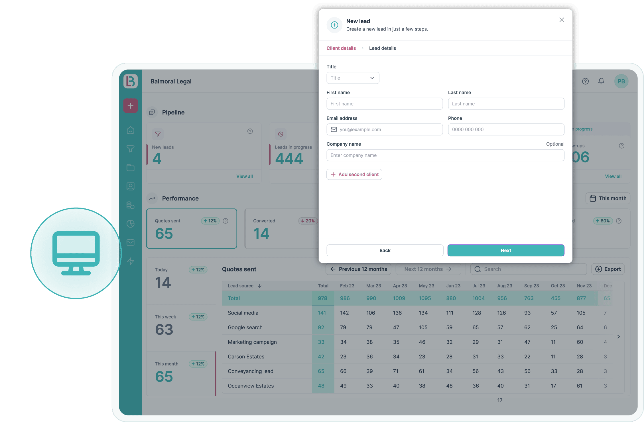 Solicitor Portal Lead Capture